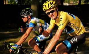 Chris Froome wears Oakley RadarLock Path winner of Tour De France 2013